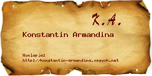 Konstantin Armandina névjegykártya